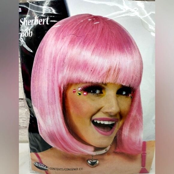 Free Barbie Pink Wig Hair Kids Girls Women Drag New! - Picture 1 of 5